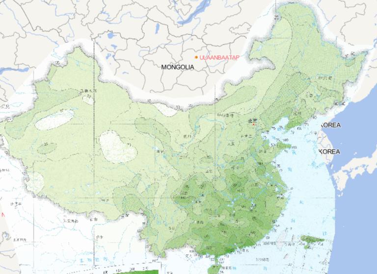 中国四月日降水量极值分布在线地图