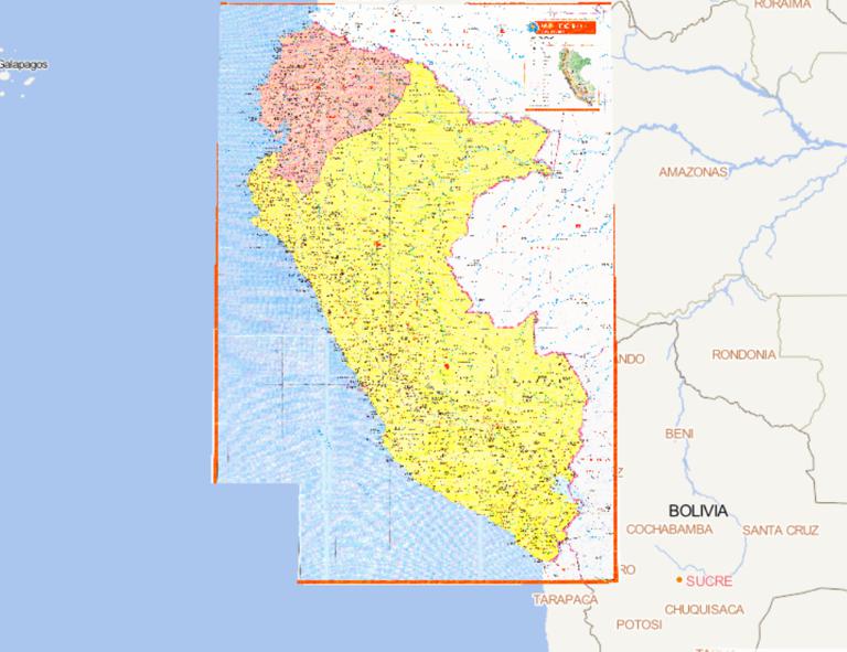 秘鲁、厄瓜多尔在线地图