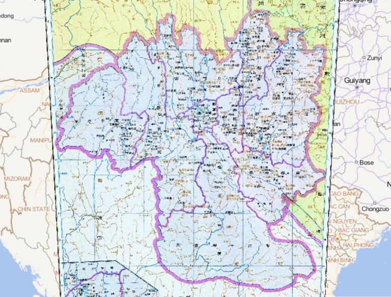 中国唐朝时期南诏历史地图