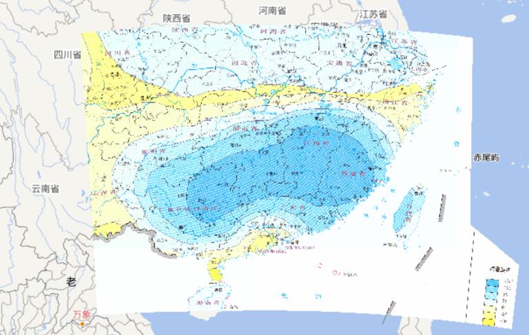 2010年6月中旬中国南方洪涝灾害旬降雨量距平在线地图