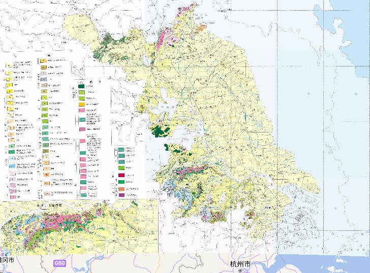 中国江苏省地质在线地图