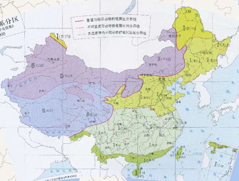 中国鸟兽区系分区在线地图