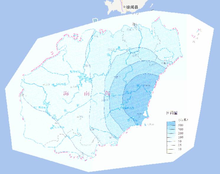 2010年10月5日中国南方洪涝灾害最大日雨量在线地图