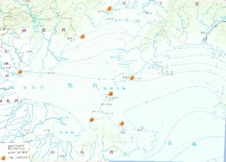 2010年中国渤海黄海北部海冰灾害灾区常年气温在线地图
