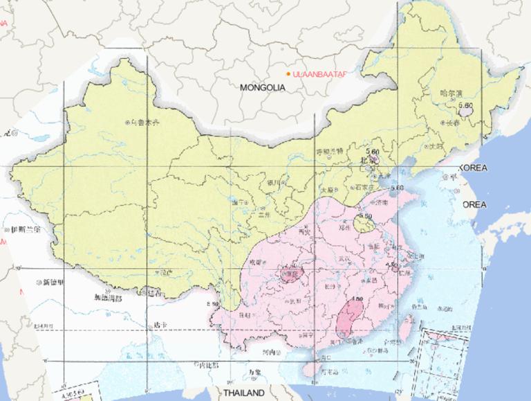 1992-2015年中国平均春季降水pH值在线地图