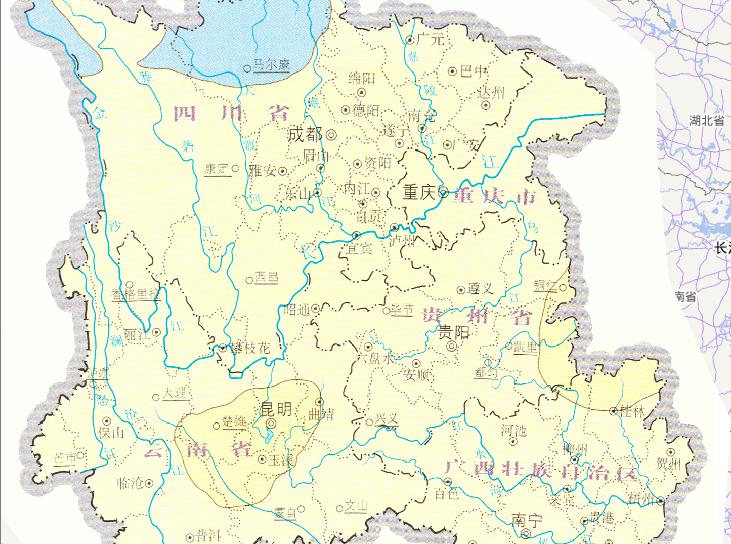 2009年10月中国西南旱灾水文气象干旱过程在线地图