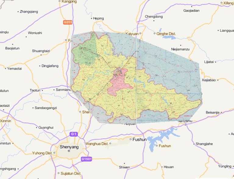 辽宁省铁岭市银州区铁法市铁岭县1995年地图