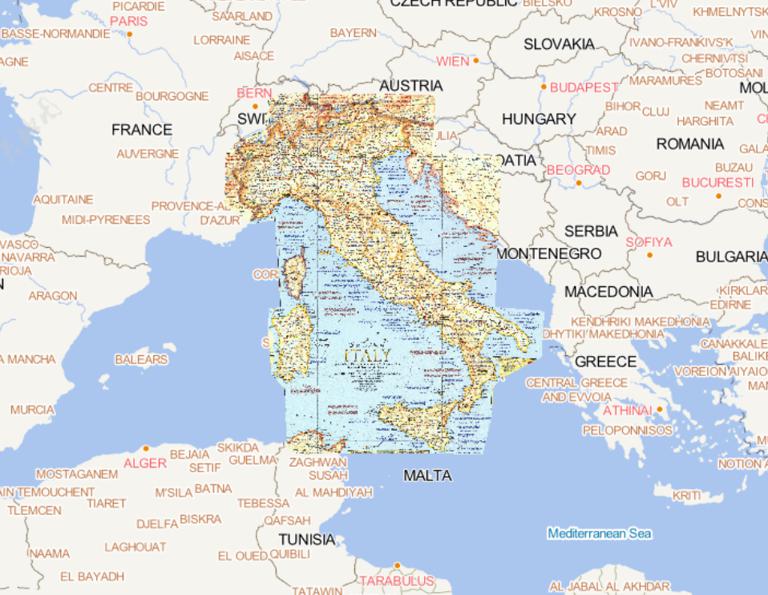 1970年意大利旅游在线地图