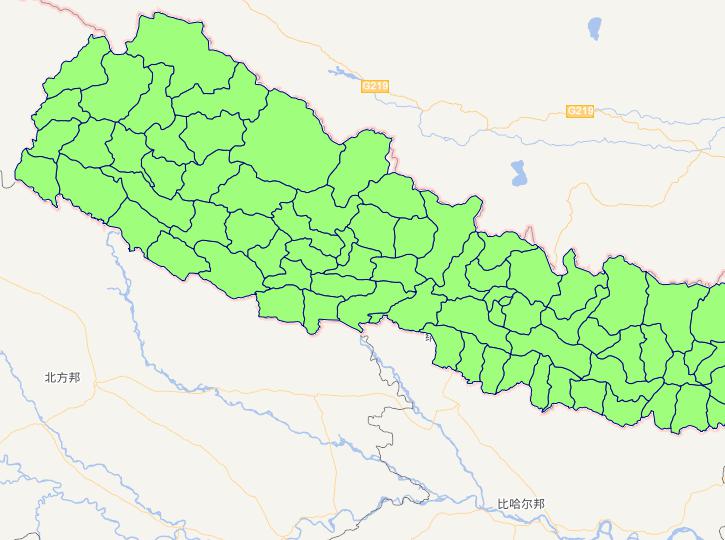 尼泊尔3级行政界限