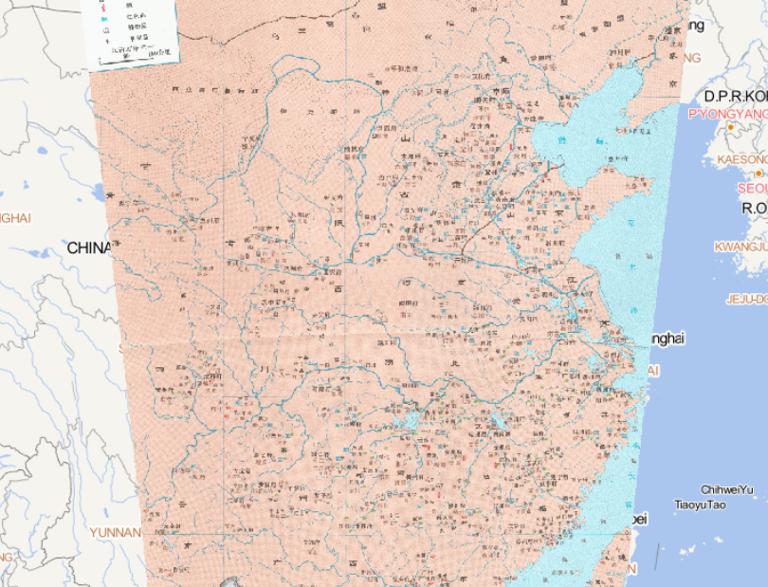 中国清代前期的纺织、茶、烟、酒等手工业分布的在线历史地图