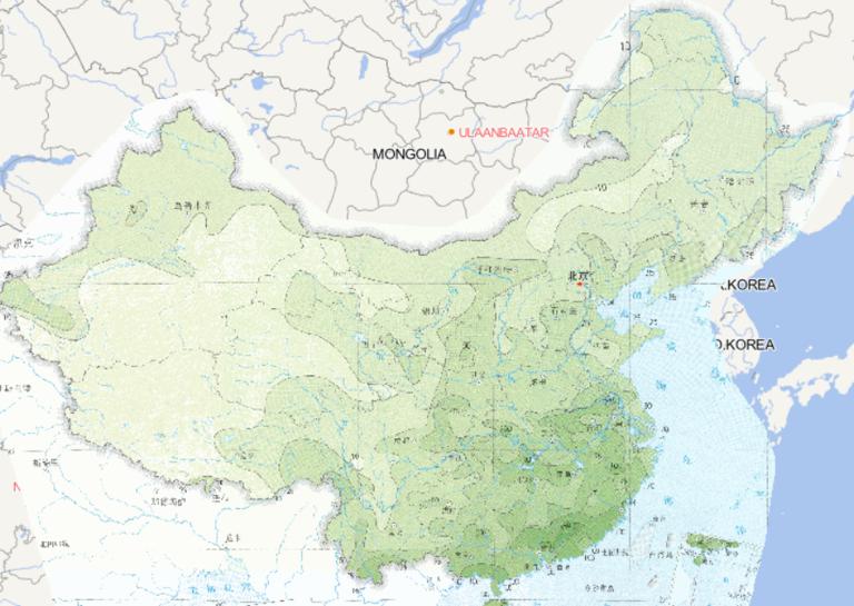中国三月日降水量极值分布在线地图