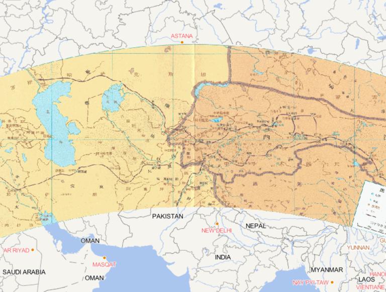 中国西汉时期丝绸之路在线历史地图