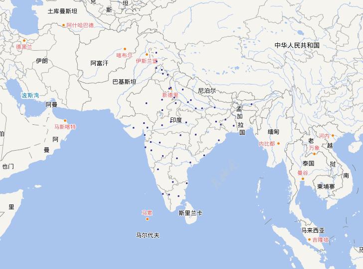 印度机场空间分布矢量数据