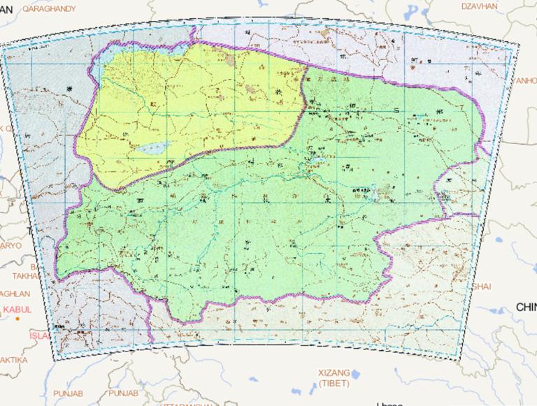 中国三国时期西域长史府乌孙历史地图
