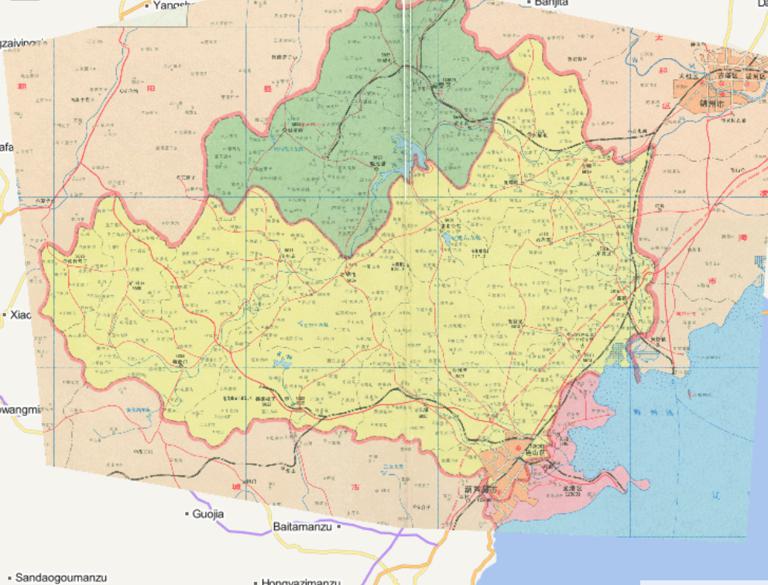 辽宁省葫芦岛市连山区龙港区南票区1995年地图