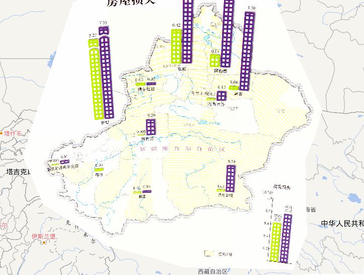 2010年中国新疆北部雪灾房屋损失在线地图