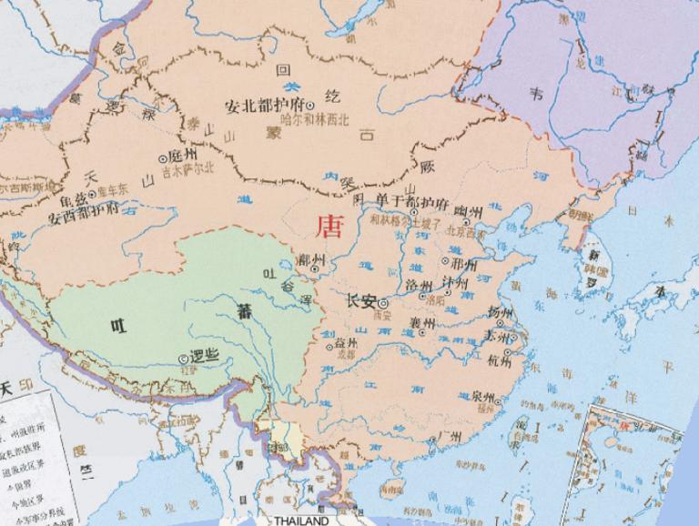 中国669年唐时期在线历史地图