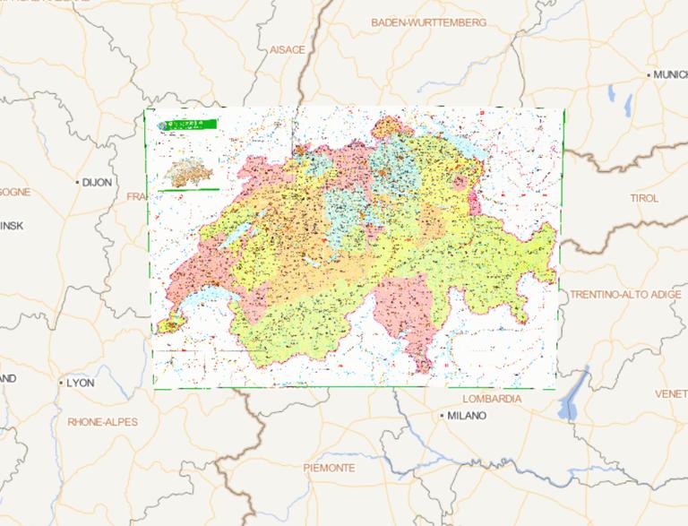 瑞士、列支敦士登在线地图