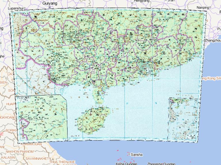 中国北宋、辽时期北宋广南东路历史地图