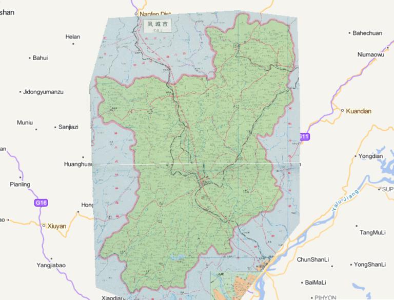 辽宁省丹东市凤城市1995年地图