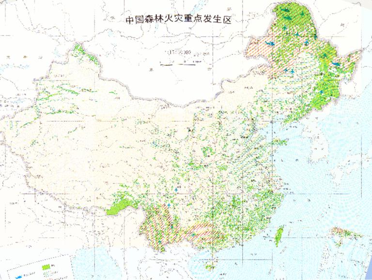 中国森林火灾重点发生区在线地图