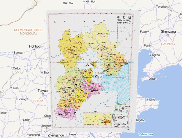 中国河北省行政区划（1994~1999年）在线历史地图