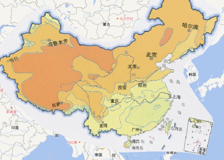 中国一月降水量在线地图
