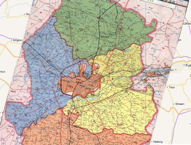 辽宁省沈阳市新城子区、东陵区、苏家屯区、于洪区1995年地图