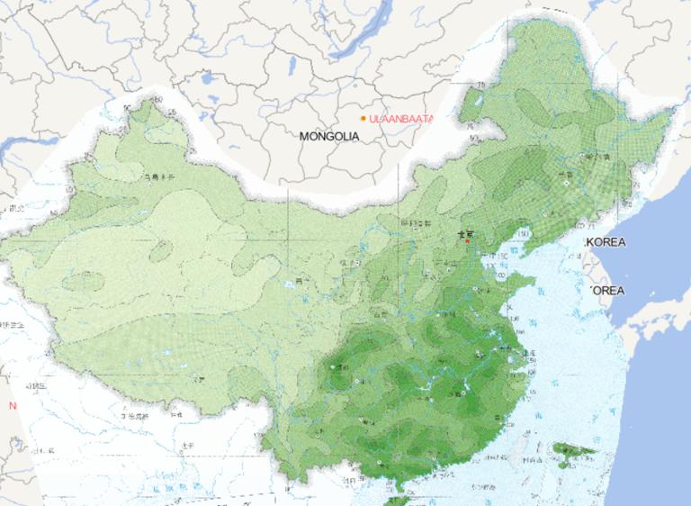 中国六月日降水量极值分布在线地图