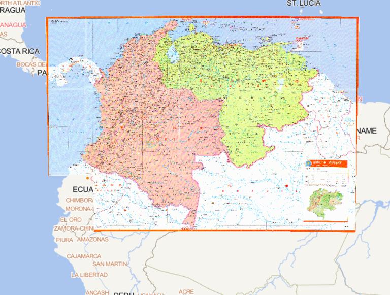 哥伦比亚、委内瑞拉在线地图