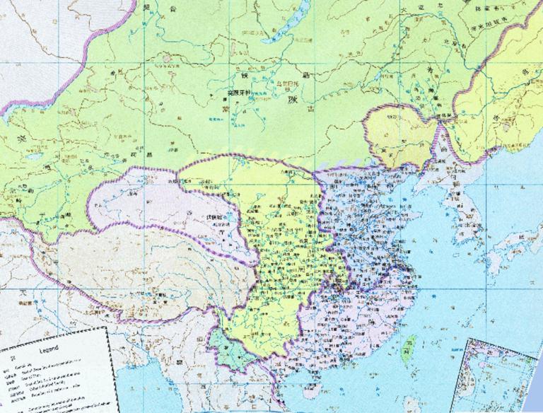 中国南北朝时期南朝陈、北朝齐、北朝周历史地图