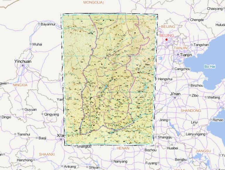 中国隋朝时期河东诸郡历史地图