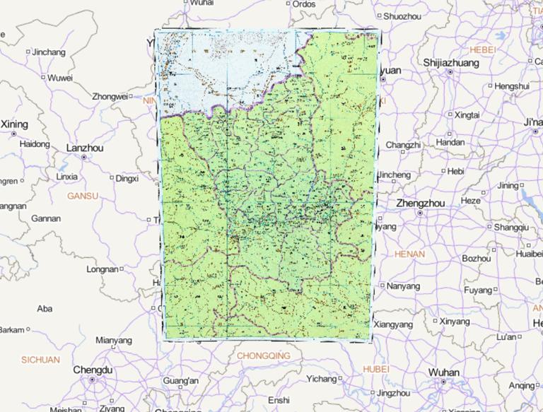 中国北宋、辽时期北宋永兴军路历史地图