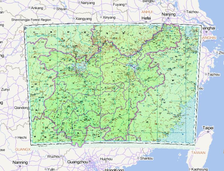 中国唐朝时期江南西道历史地图
