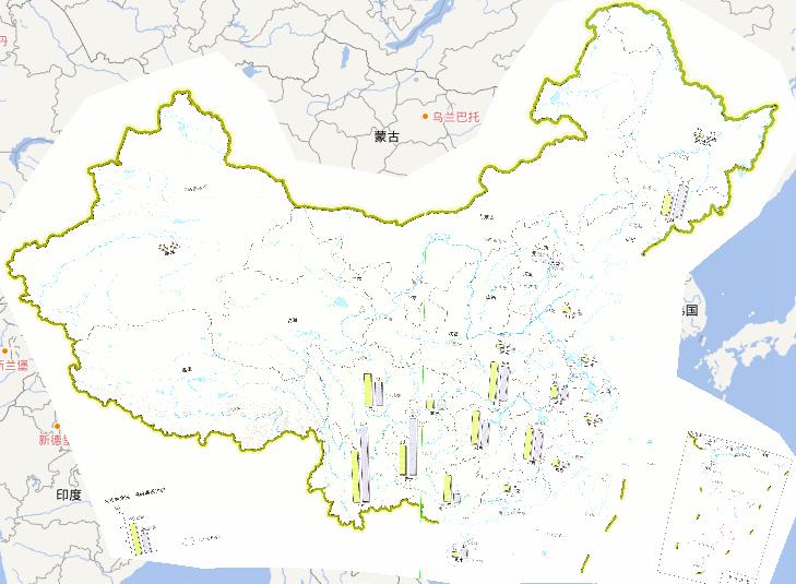 2010年中国农作物受灾面积占比和绝收面积占比在线地图