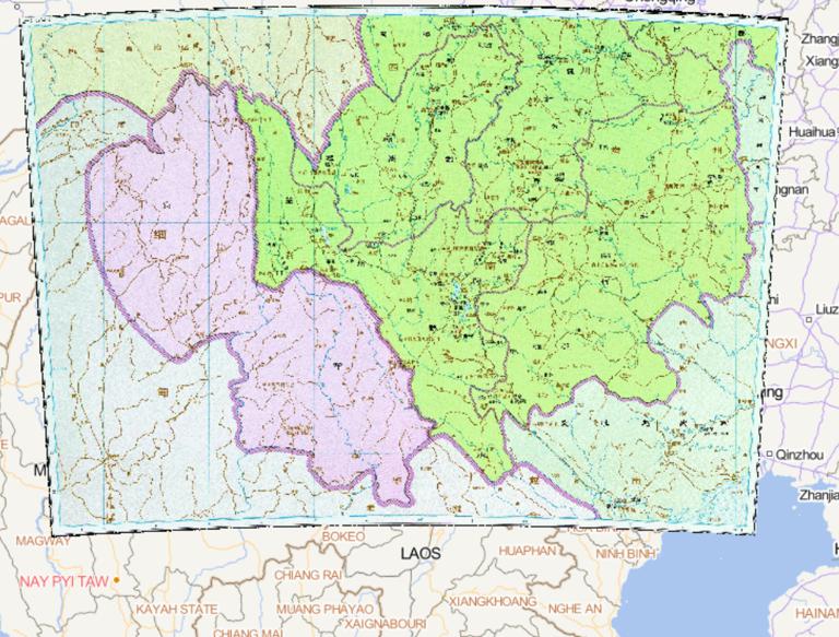 中国西汉时期益州刺史部南部在线历史地图