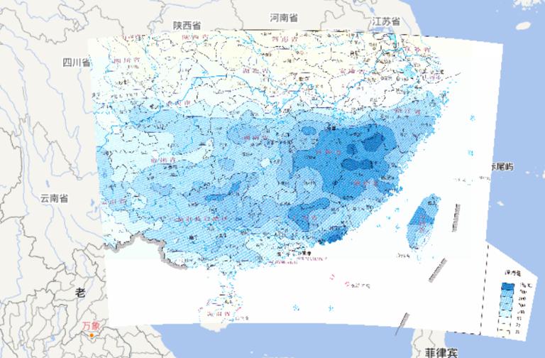 2010年6月14日-25日中国南方洪涝灾害降雨量在线地图