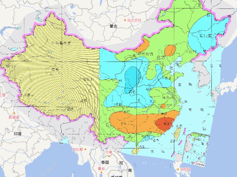 中国近500年旱涝灾害江南干旱、江北雨涝型在线地图
