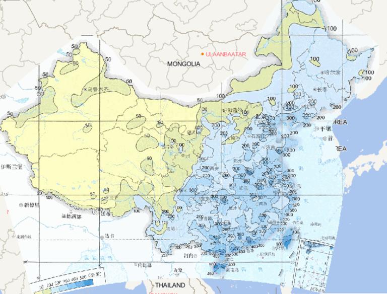 1961-2015年中国最大日降水量在线地图