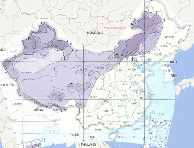 1961-2015年中国牧区年雪灾过程次数最大值在线地图