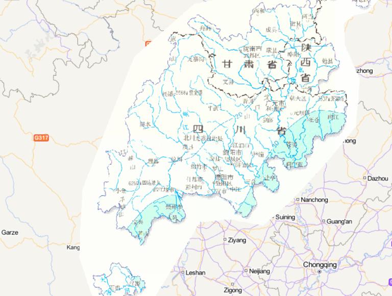 中国汶川灾区冬季降水量分布在线地图