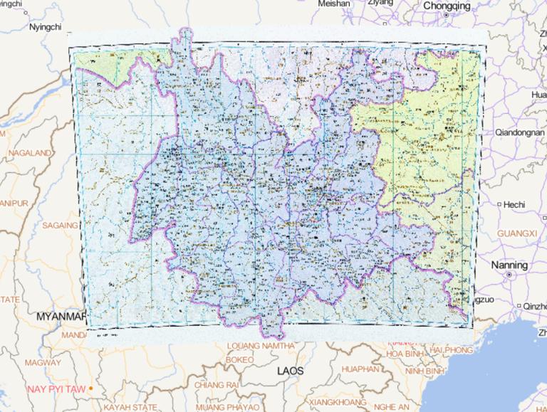 中国清朝时期云南历史地图