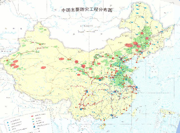中国主要防灾工程分布在线地图