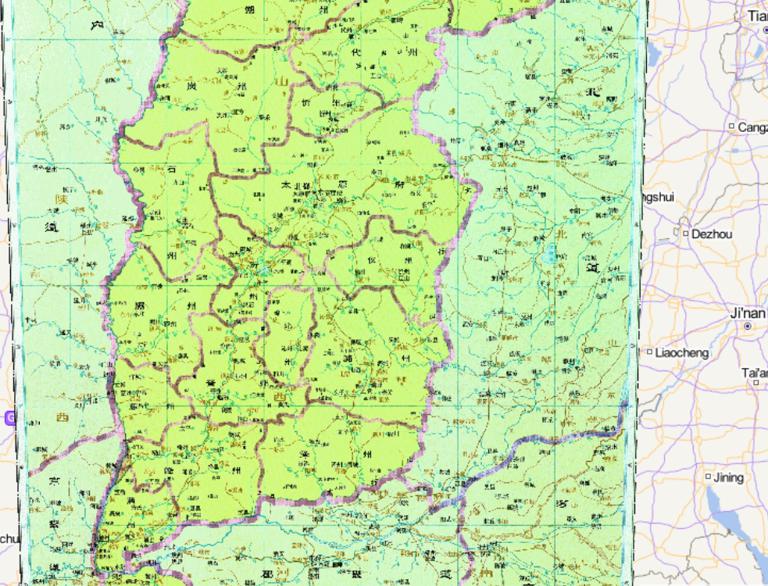 中国唐朝时期河东道历史地图