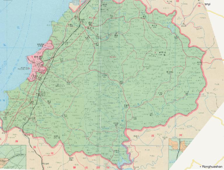 辽宁省营口市鲅鱼圈区盖州市1995年地图