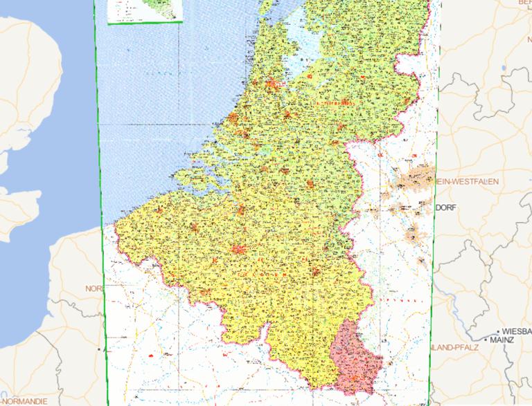 荷兰、比利时、卢森堡在线地图