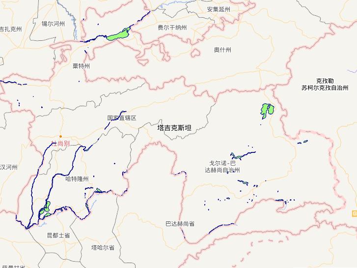 塔吉克斯坦水域面积