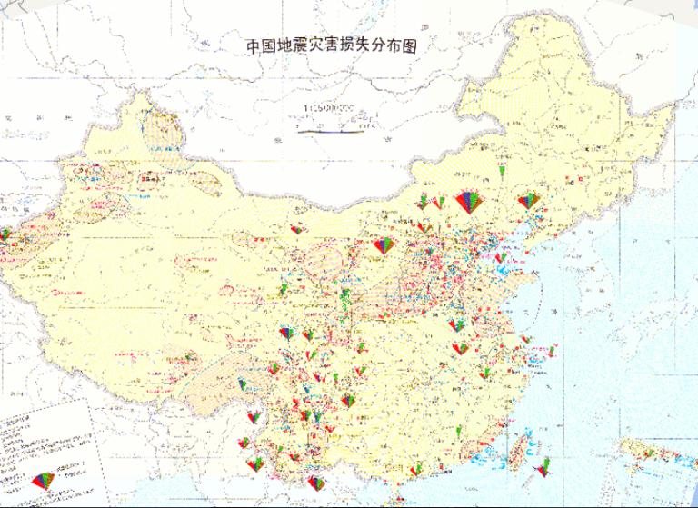 中国地震灾害损失分布在线地图