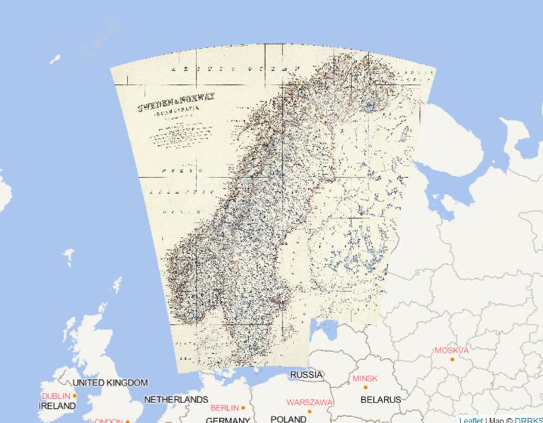 1869年瑞典和挪威在线地图