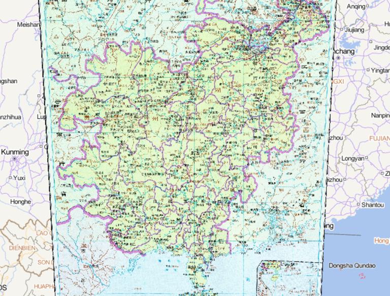 中国元朝时期湖广行省历史地图